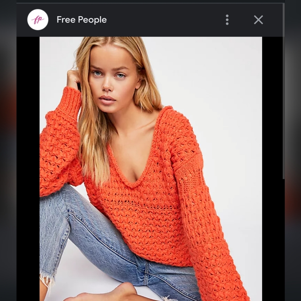 Free people crashing waves sweater small